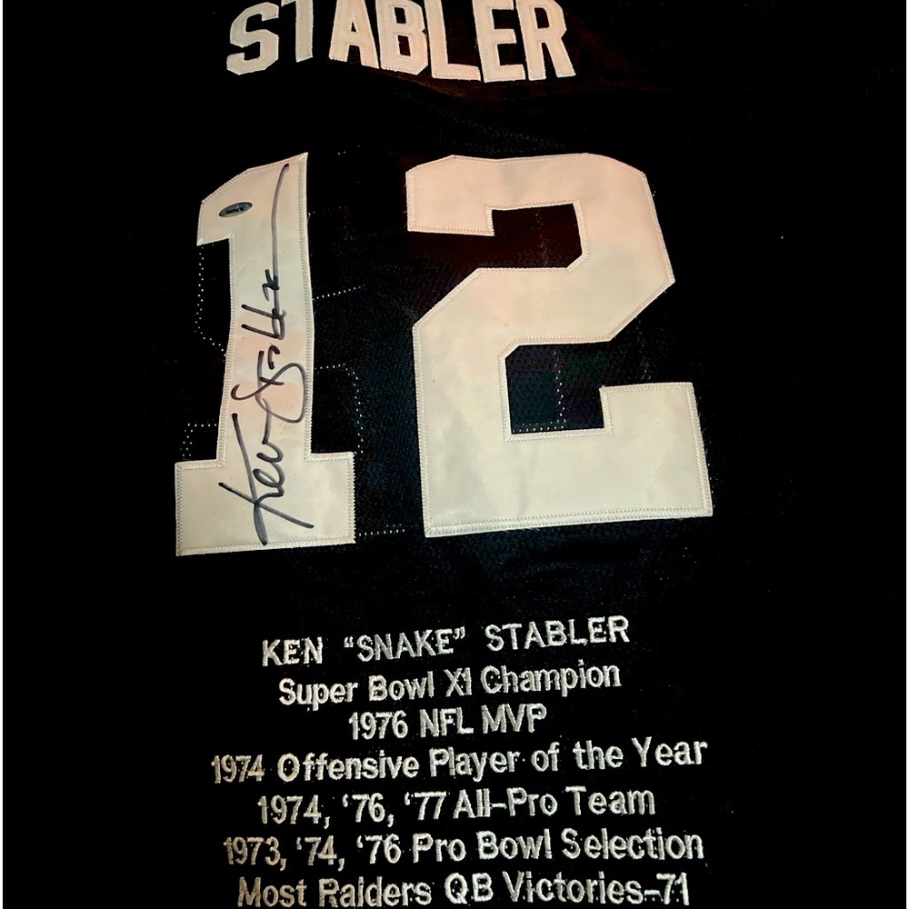 Ken Stabler autographed jersey
